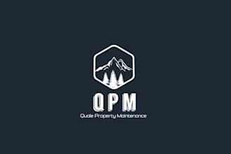 make plowing and property maintenance company logo