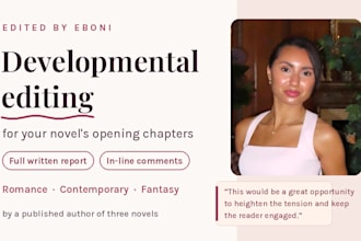 provide a developmental critique of your novel