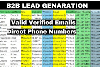 do b2b lead generation, direct phone numbers, mobile numbers, cell phone numbers