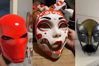 sculpt 3d mask 3d helmet cosplay mask cosplay armor 3d print and paint mask