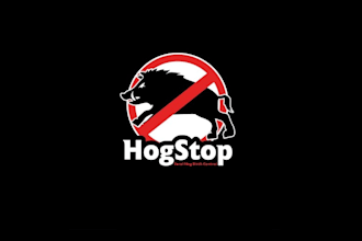 design modern feral hog birth control product logo