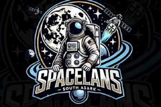 high quality astronauts mascot logo with express delivery