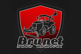 design unique canadian snow removal company logo