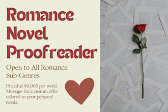 proofread your romance novel