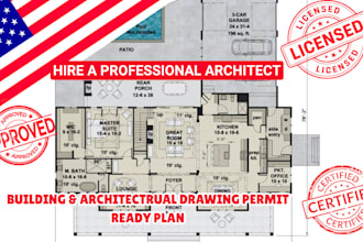 certified architect permit drawing architect stamp ohio california virginia