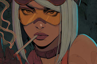 draw cyberpunk, lofi illustration for you
