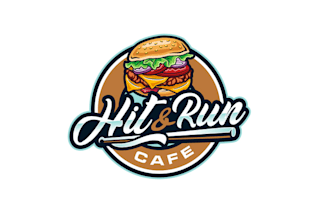 design unique run cafe logo