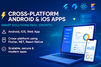 we build android and ios mobile apps with flutter react native net maui