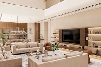 remodel stunning villa enscape interior, layout rendering,furniture design,revit