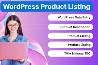 do woocommerce product listing and wordpress data entry