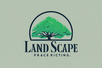 design a modern landscape logo for your business