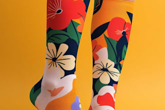make a custom and pattern socks design