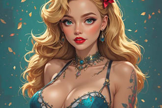 draw pin up art and pin up girl illustration