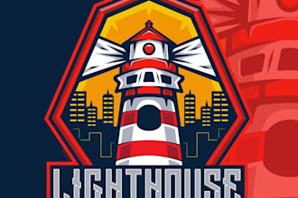 create a custom lighthouse logo with original concept
