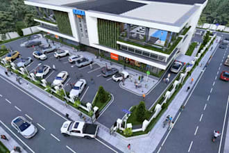create a concept design for your empty lot for fund raising, investors, approval