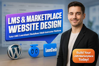 build wordpress lms and marketplace website with tutor lms