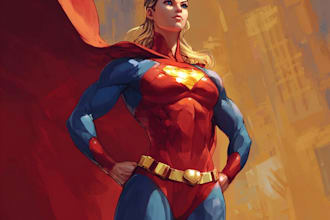 create scifi, fantasy, superhero character design