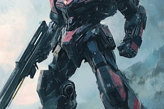 draw high quality mecha concepts