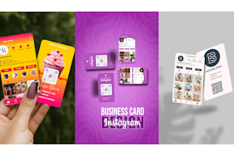 do instagram business cards for makeup, nail, hair, beauty, foods brands
