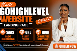 design gohighlevel website landing page saas agent onboarding ghl client portal