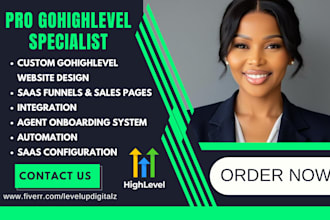 design gohighlevel website landing page saas agent onboarding ghl client portal