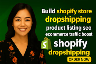 build shopify store dropshipping product listing seo ecommerce traffic boost