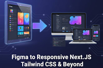 convert figma to nextjs landing page with tailwind CSS
