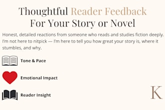 give honest reader feedback on your fiction chapter
