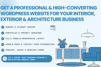 design a professional interior, exterior, or architecture website