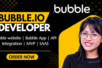 develop bubble io app website and mvp