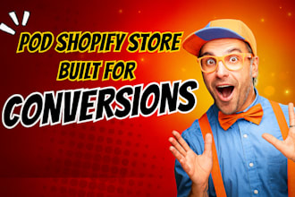 build pod shopify branded dropshipping shopify website