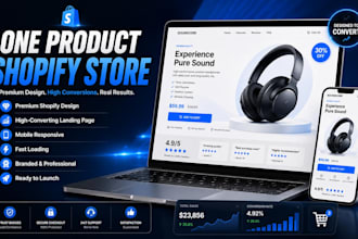 create a high converting shopify one product dropshipping store