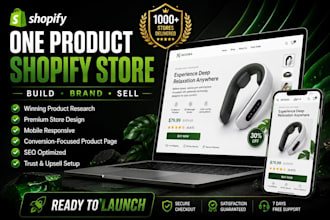 create a winning one product shopify dropshipping store with product research