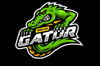create alligator logo for your brand