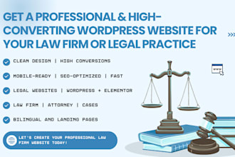 design a modern and professional lawyer or law firm website