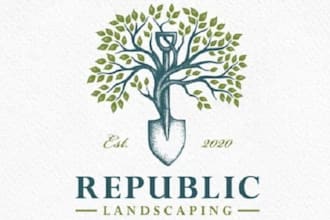 make a custom beautiful pine tree logo design