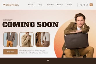 design a minimal and elegant coming soon page for start up
