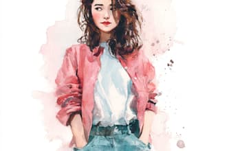 draw  watercolor portrait illustration