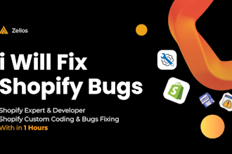 shopify custom coding and fix shopify bugs within 1 hour, shopify developer