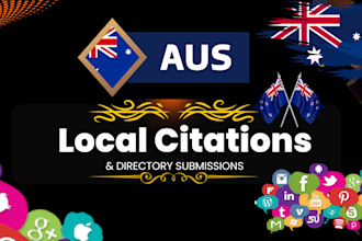 do 300 australia local citations and directory submission for local seo