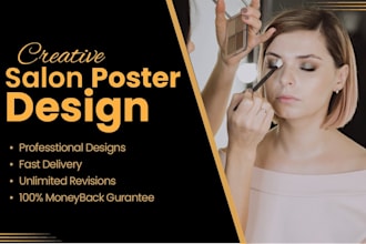 design elegent salon flyer and poster designs for your brand