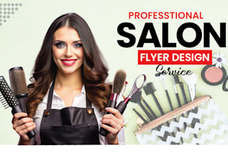 design elegent salon flyer and poster designs for your brand
