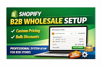 set up shopify wholesale b2b pricing and professional wholesale system