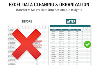be your excel expert for data cleaning, formulas, and automation