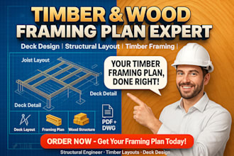 design structural framing plan, wood structure layout, timber and deck design
