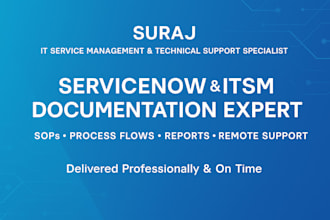 create servicenow process documentation and itsm reports