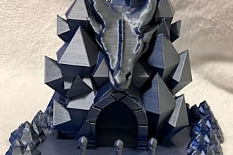 design modular dice tower stl,custom tower for print,fantasy trpg castle,terrain