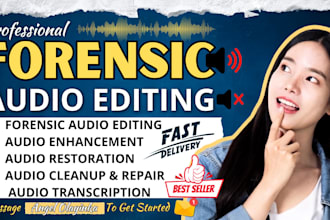 do forensic audio editing, audio repair, audio cleanup and enhance any audio