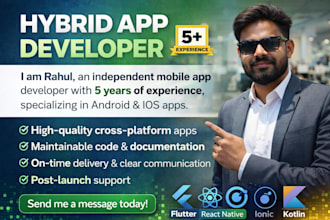 hybrid mobile app development for android and ios
