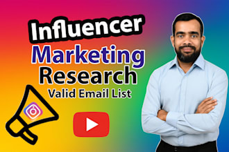 research, collect influencer list for influencing marketing